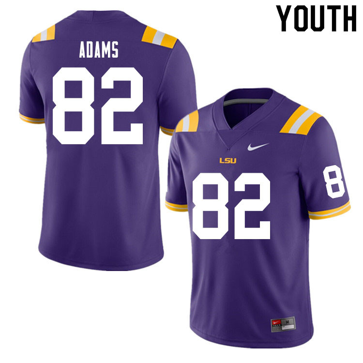 Youth #82 Alex Adams LSU Tigers College Football Jerseys Sale-Purple - Click Image to Close